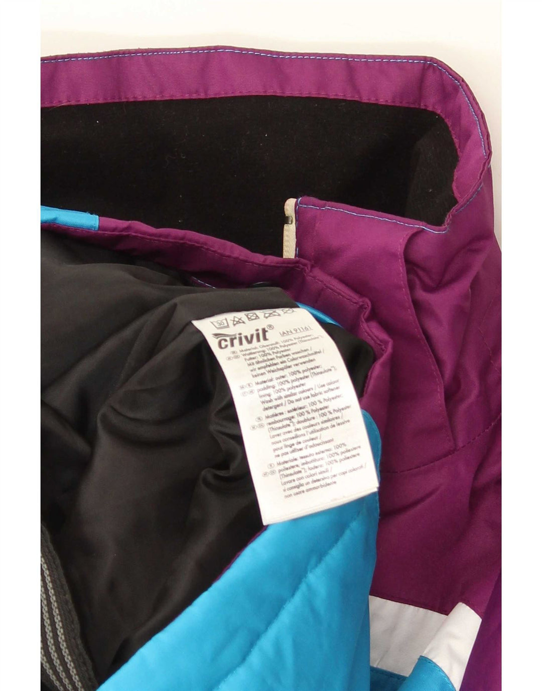 Jachetă de schi Crivit pentru femei UK 16, mare, mov, poliester color bloc