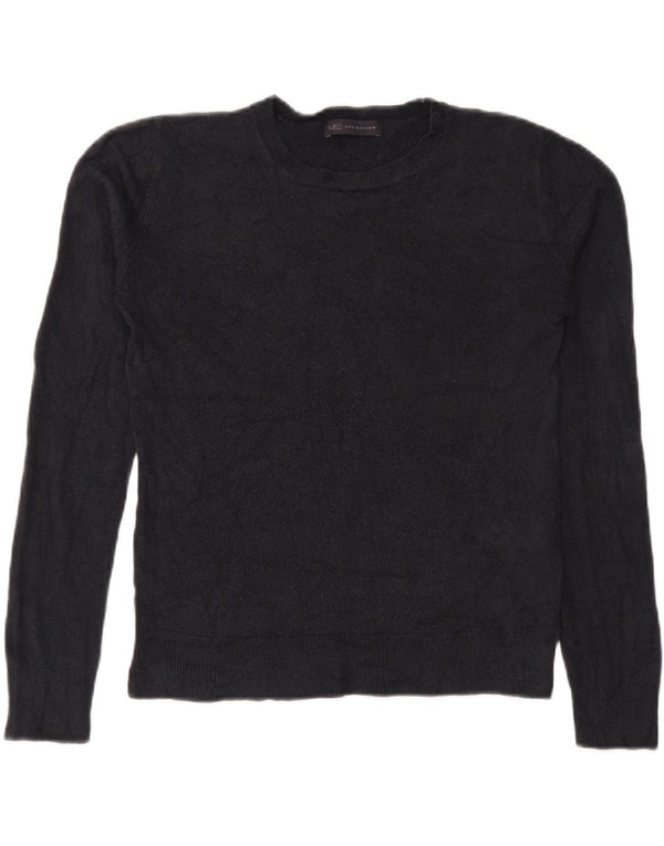 Pulover pentru femei Marks & Spencer cu decolteu triplu UK 12 Medium Bleumarin