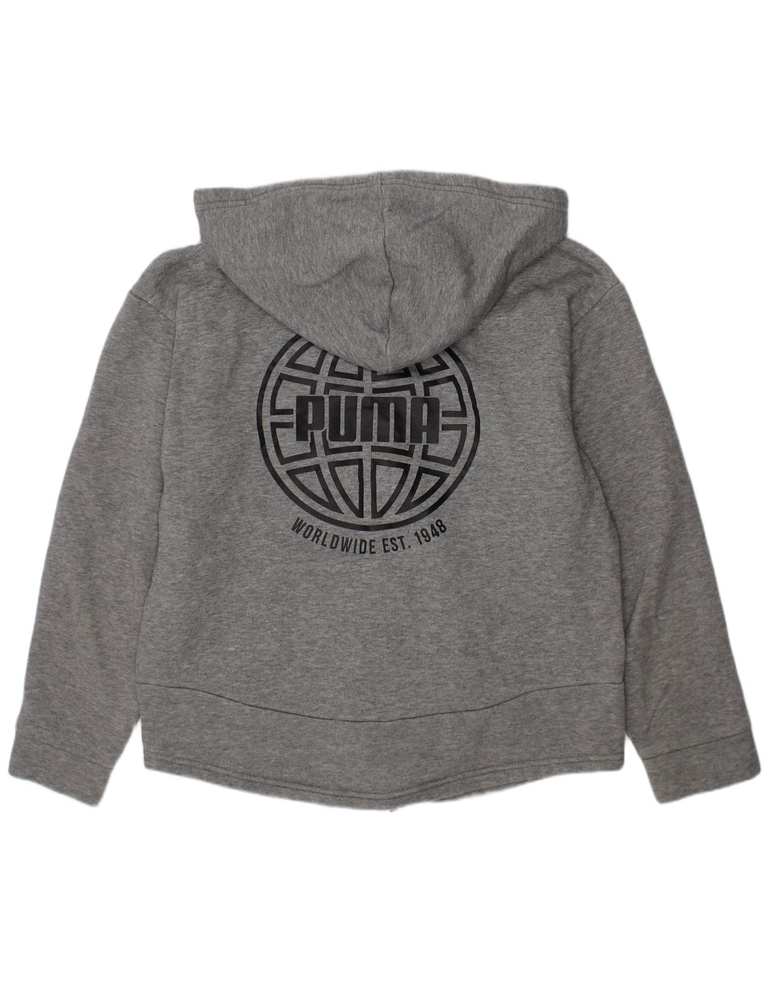 Pulover pentru fete PUMA Graphic Zip Hoodie 11-12 ani bumbac gri