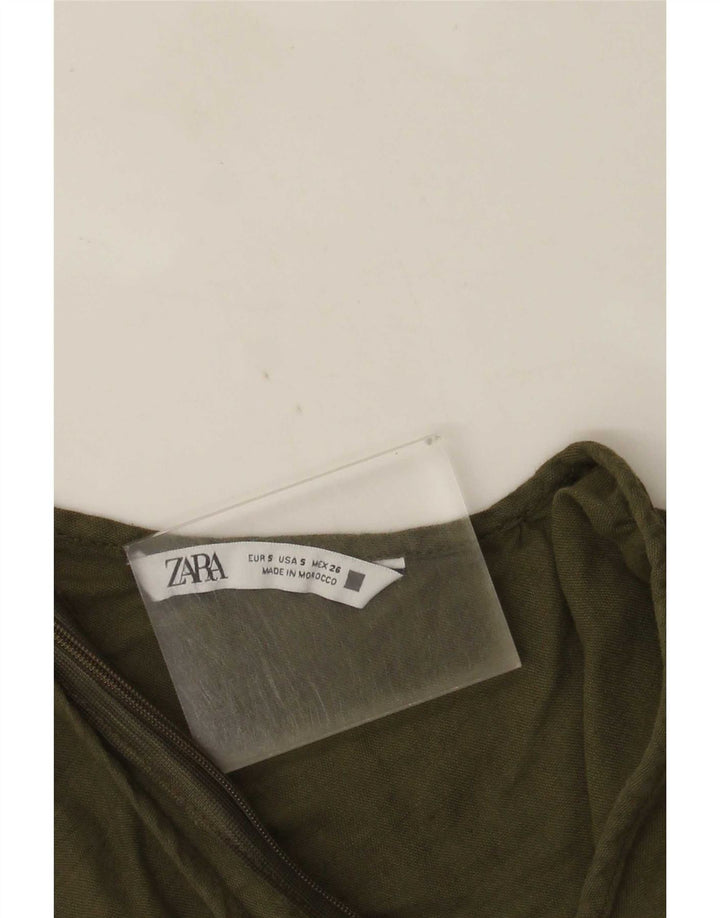Salopetă fără mâneci pentru femei Zara UK 10 Small Khaki