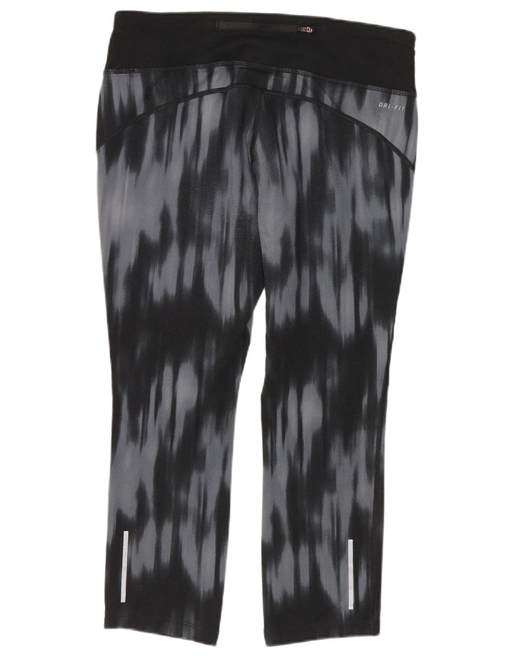 Leggings capri Nike Dri Fit pentru femei UK 12 Medium Blue Tie Dye Poliester