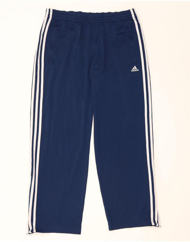 Pantaloni de trening Adidas pentru bărbați Marea Britanie 38/40 Poliester mediu albastru bleumarin