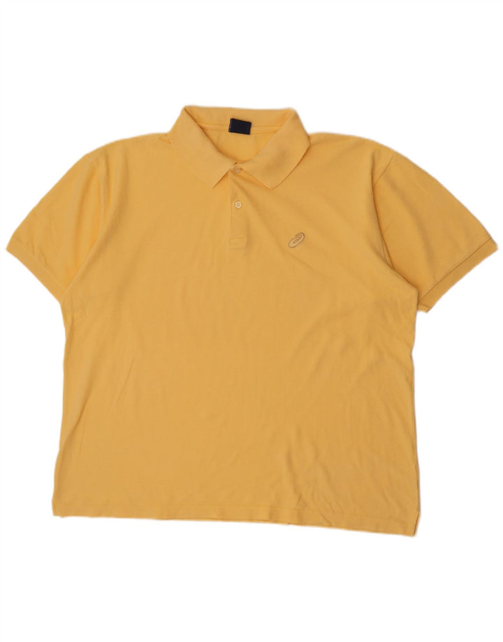 Tricou polo Asics pentru bărbați, bumbac galben 2XL