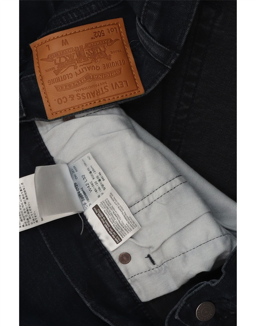 Levi's 502 Regular Tapered Jeans W42 L32 bumbac bleumarin pentru bărbați