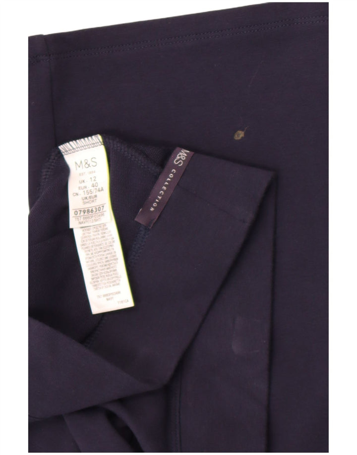 Pantaloni de trening pentru femei Marks & Spencer UK 12 Medium Bluemarin Bumbac