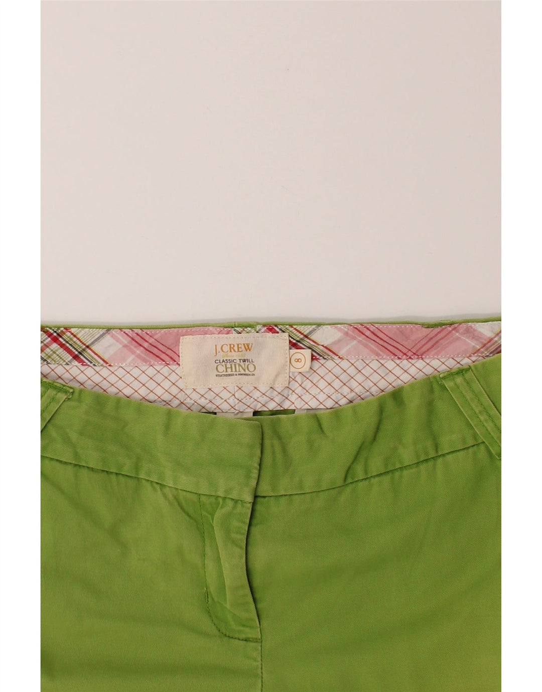 J. CREW Womens Chino Shorts US 8 Medium W32  Green Cotton Vintage J. Crew and Second-Hand J. Crew from Messina Hembry 