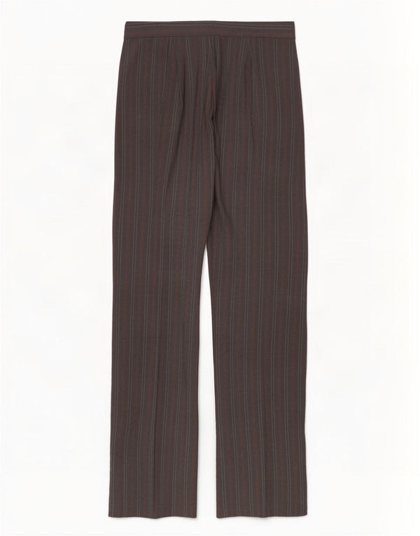 Benetton Womens Stretch Suit Trousers IT 44 Medium W32 L35 Grey Pinstripe