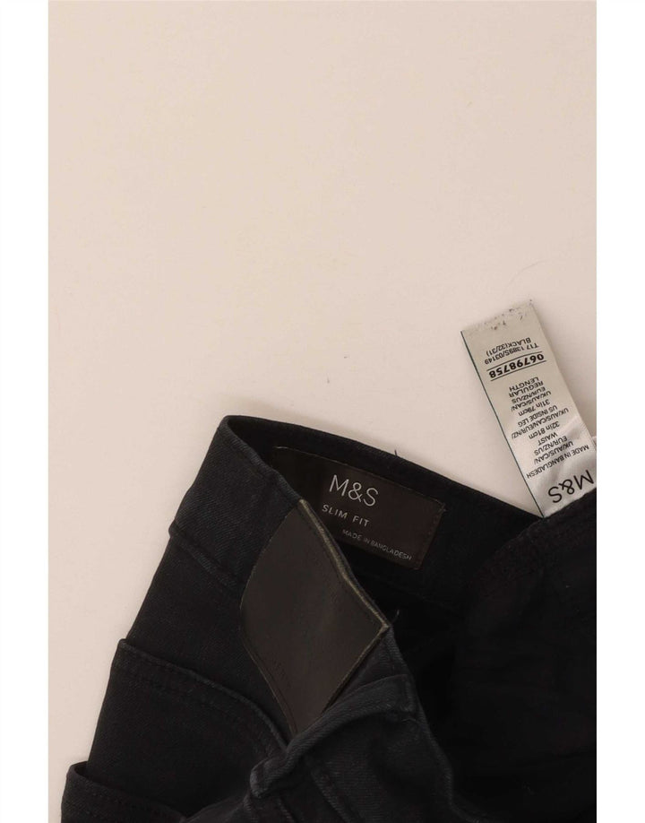 Blugi slim pentru femei Marks & Spencer W32 L31 bumbac negru