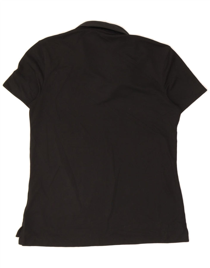 NIKE Womens Corwin Polo Shirt UK 12 Medium Black Polyester Vintage Nike and Second-Hand Nike from Messina Hembry 