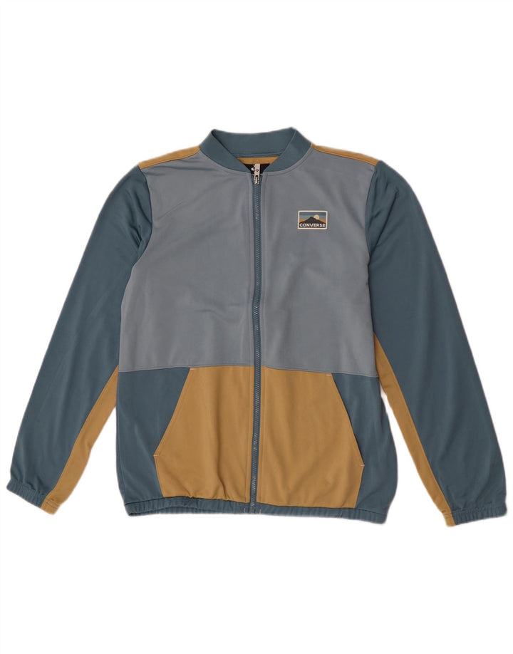 Jachetă de trening CONVERSE pentru băieți 13-14 ani XL, albastru, color block