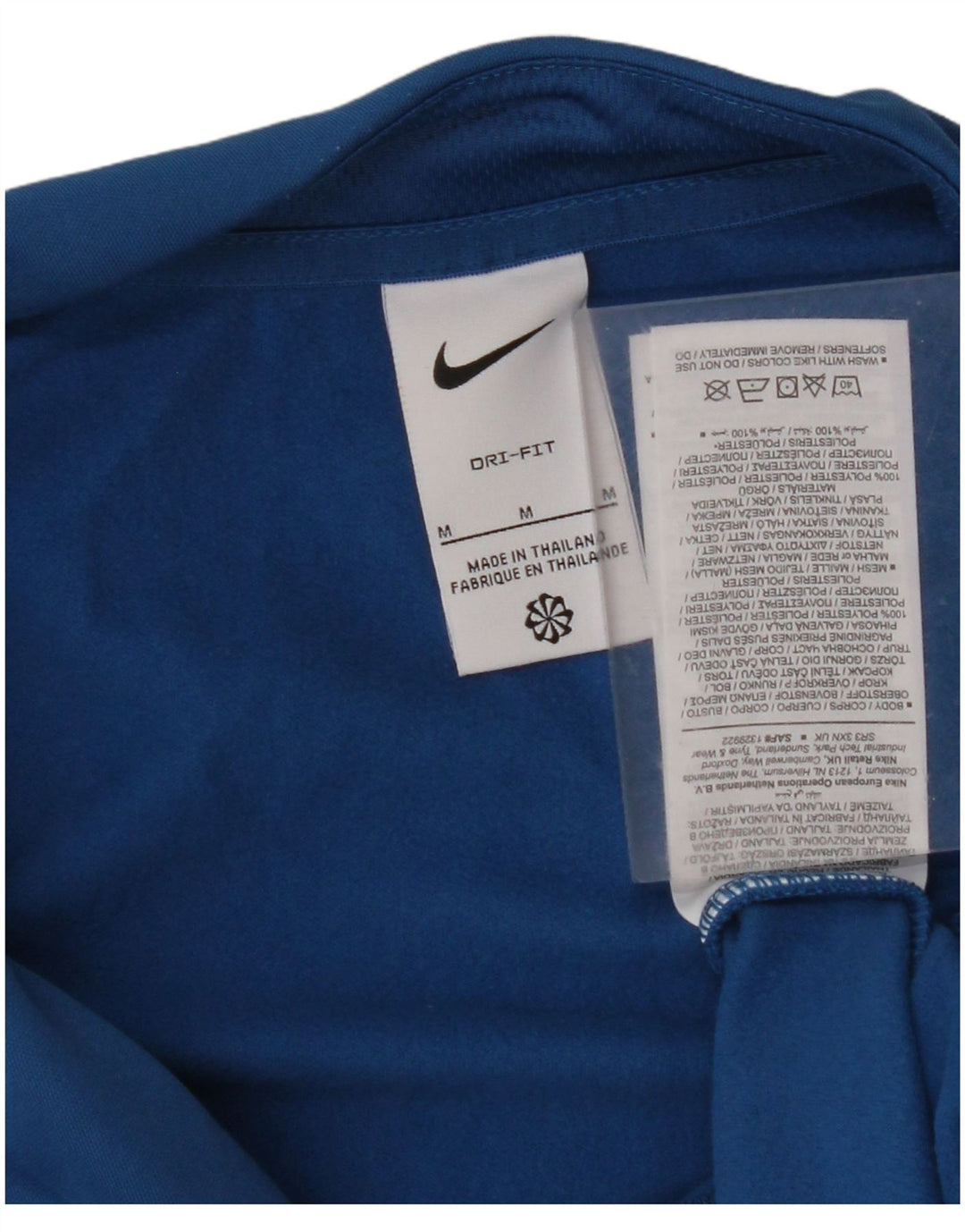 Top de trening NIKE Dri Fit, cu fermoar și gât, pentru femei, UK 14, albastru mediu