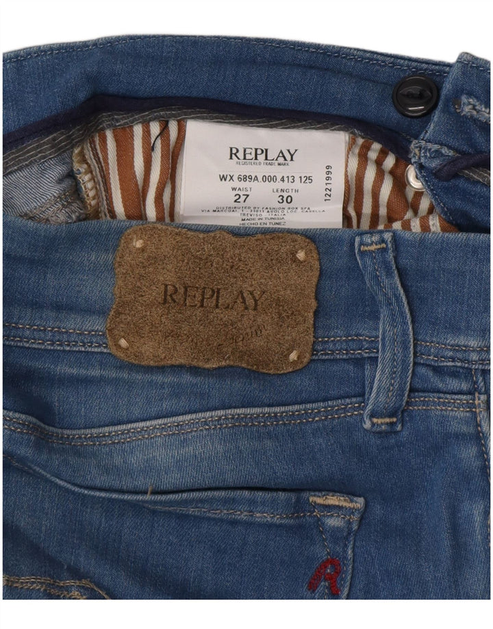 REPLAY Blugi skinny dama W27 L30 bumbac albastru
