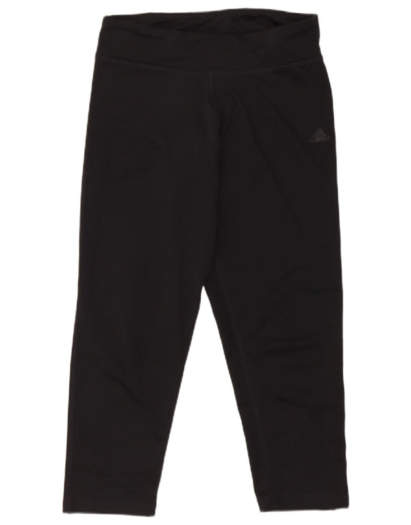 Leggings Capri Adidas pentru femei UK 8/10 Poliester negru mic