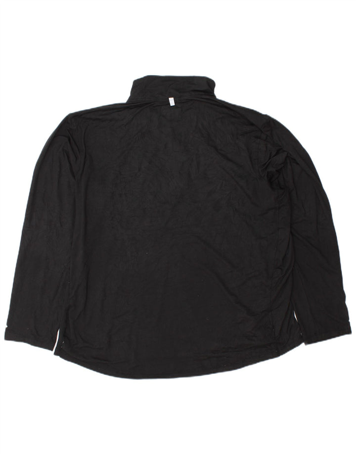 Russell Athletic, pentru bărbați, Dri-Power, cu fermoar, cu gât, cu mânecă lungă, XL, poliester negru