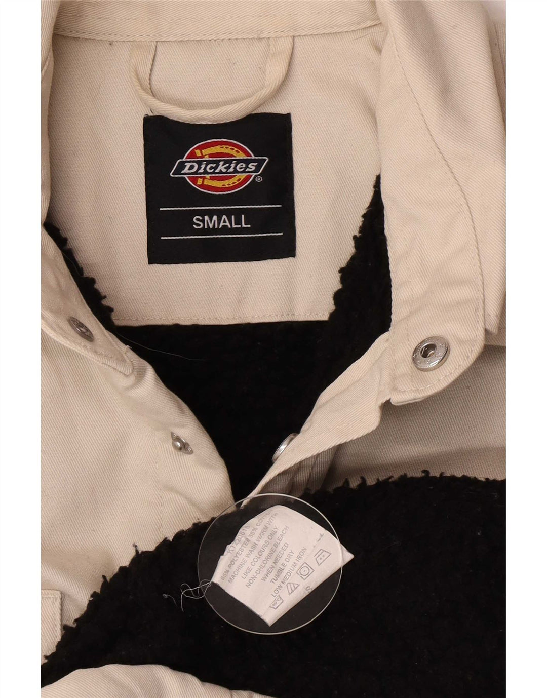 Jachetă din denim Sherpa pentru bărbați Dickies UK 36 Poliester Bej mic