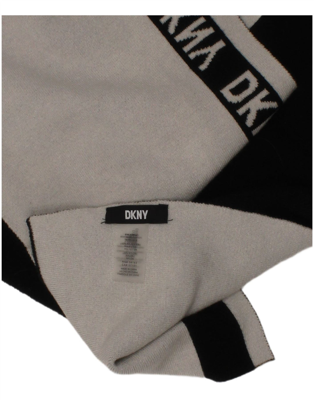 Eșarfă dreptunghiulară pentru bărbați Dkny, mărime unică, logo-ul acrilic cu dungi negre