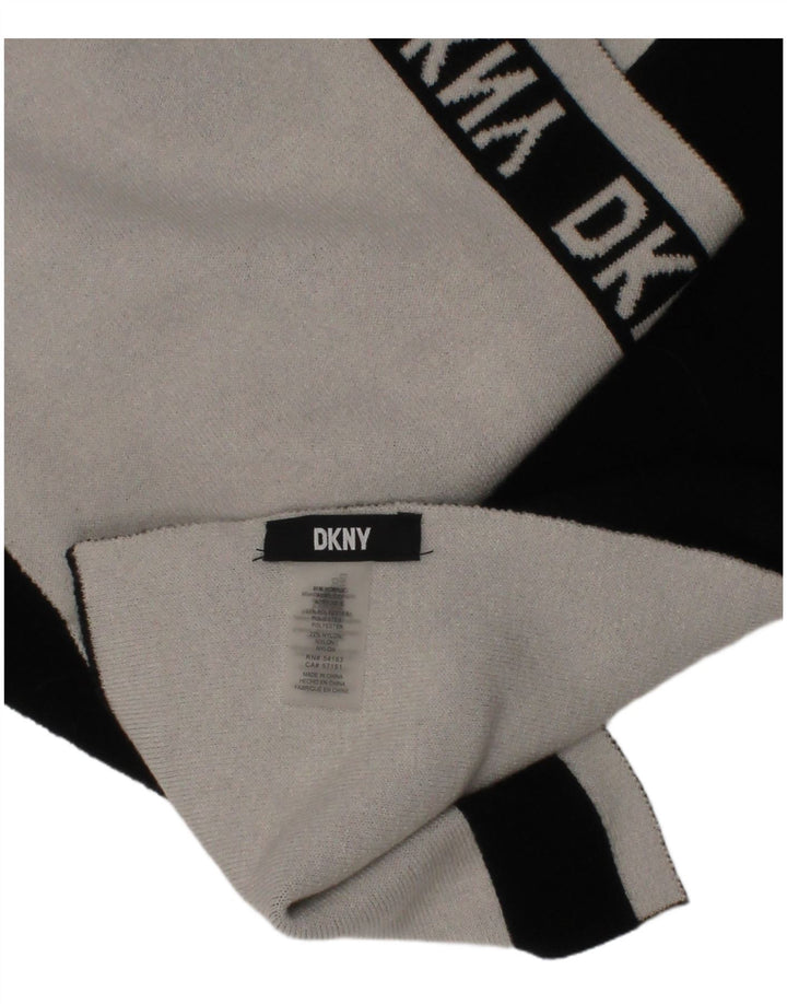 Eșarfă dreptunghiulară pentru bărbați Dkny, mărime unică, logo-ul acrilic cu dungi negre