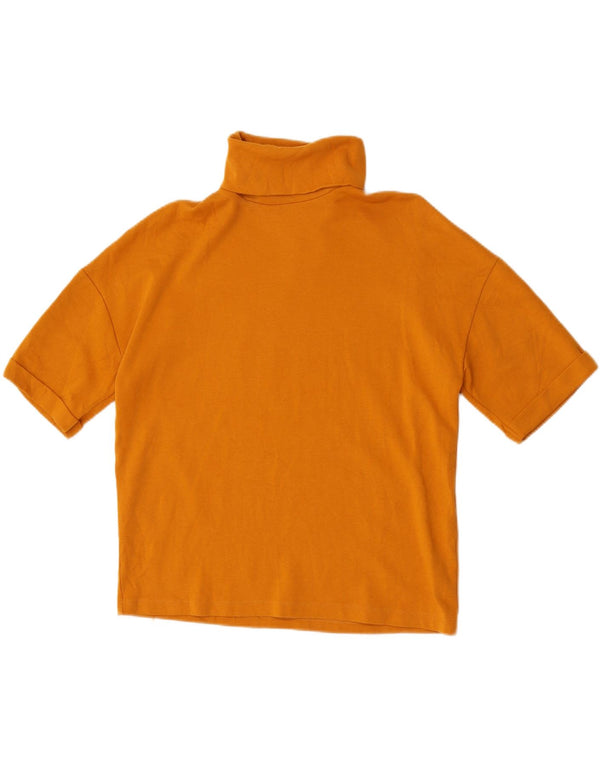 Tricou supradimensionat pentru femei Zara UK 10 Bumbac galben mic