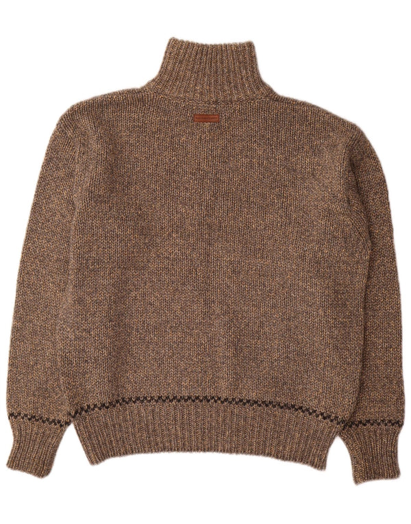 Marlboro Classics Mens Zip Neck Jumper Sweater Medium Grey Wool