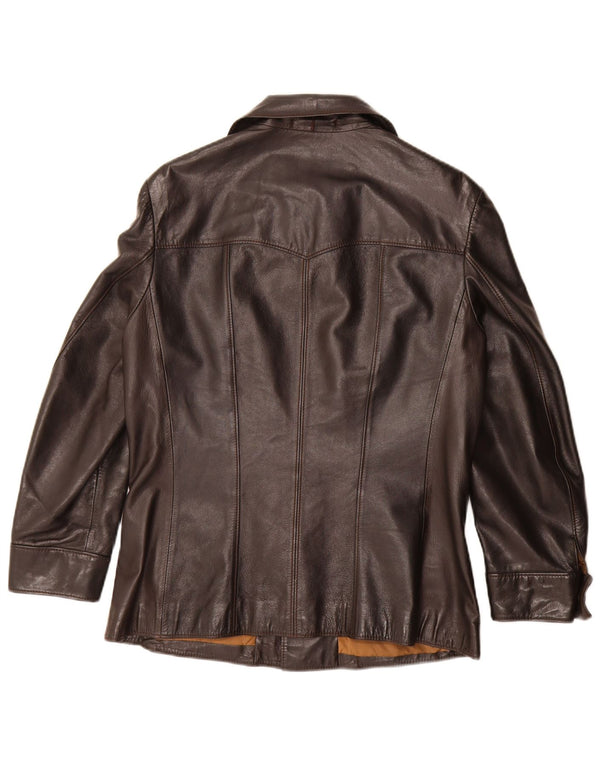 Geacă de piele vintage pentru femei IT 50 XL din piele maro