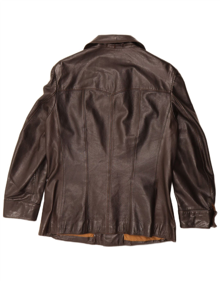 Geacă de piele vintage pentru femei IT 50 XL din piele maro