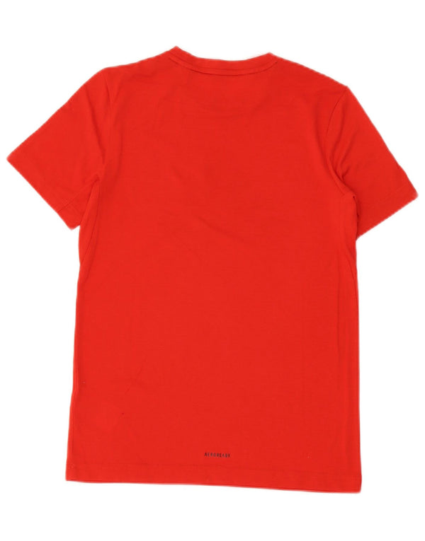 Tricou cu grafică Adidas Aeroready pentru băieți Top 11-12 ani poliester roșu