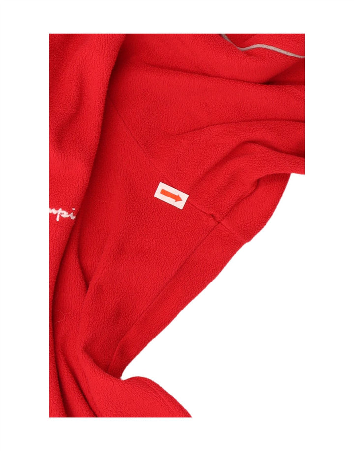 CHAMPION Boys Fleece Jacket 15-16 Years 2XL Red Polyester