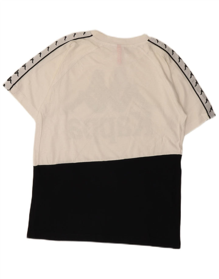 Tricou grafic pentru bărbați Kappa Top mic, alb, din bumbac color bloc