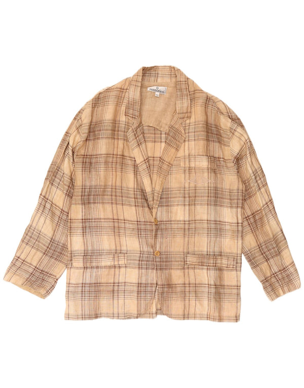 Blazer Vintage pentru bărbați cu 3 nasturi IT 52 XL Bej Check