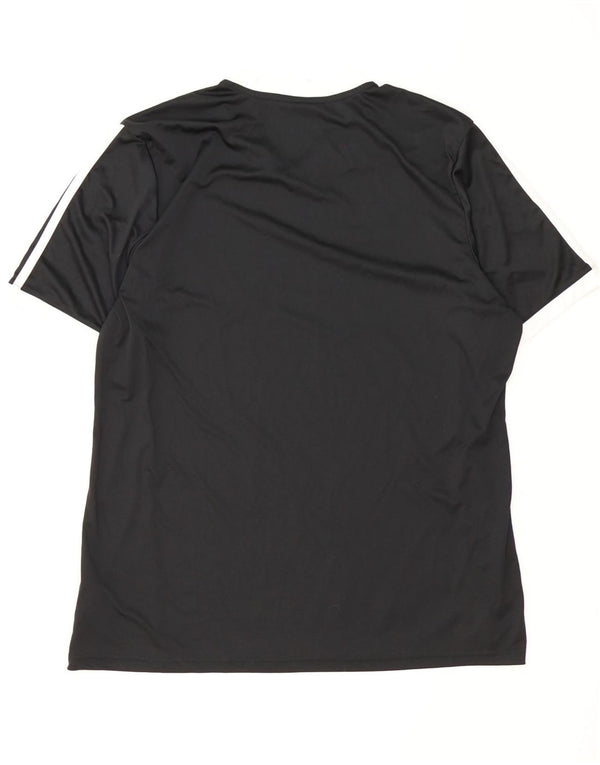 Adidas Mens Climalite T-Shirt Top XL Black Polyester