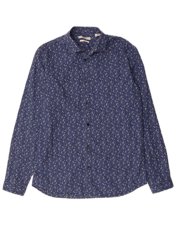 Cămașă pentru bărbați JACK & JONES Slim Fit Mărimea 42 Mare, albastru, bumbac floral