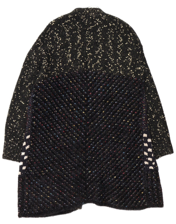 Pulover cardigan cu paragate Desigual pentru femei UK 14 Medium Black Flecked