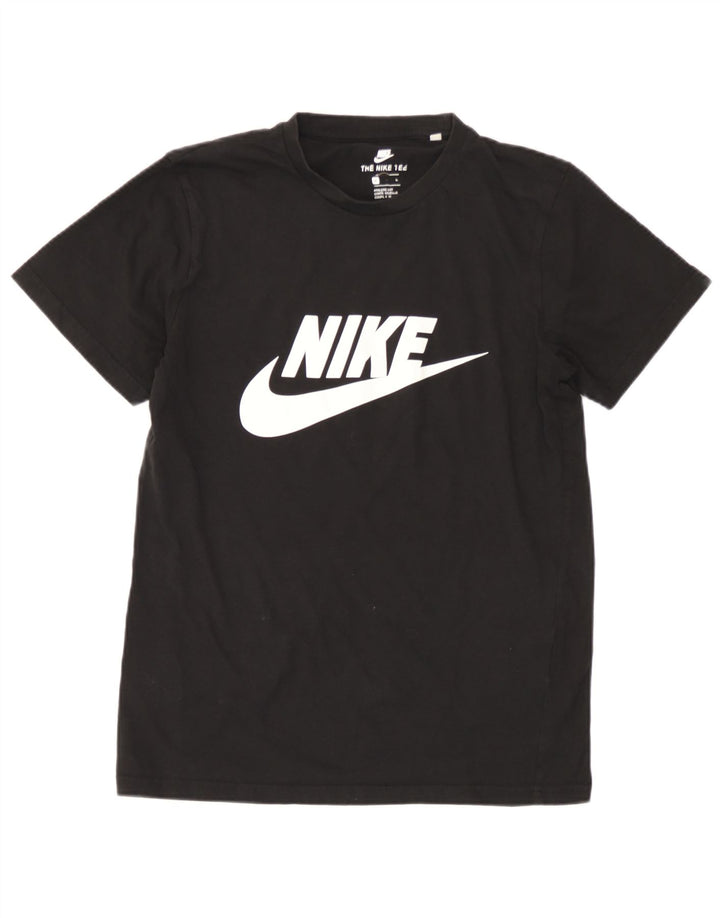 Tricou grafic Nike pentru bărbați, cu croială atletică, top mediu negru