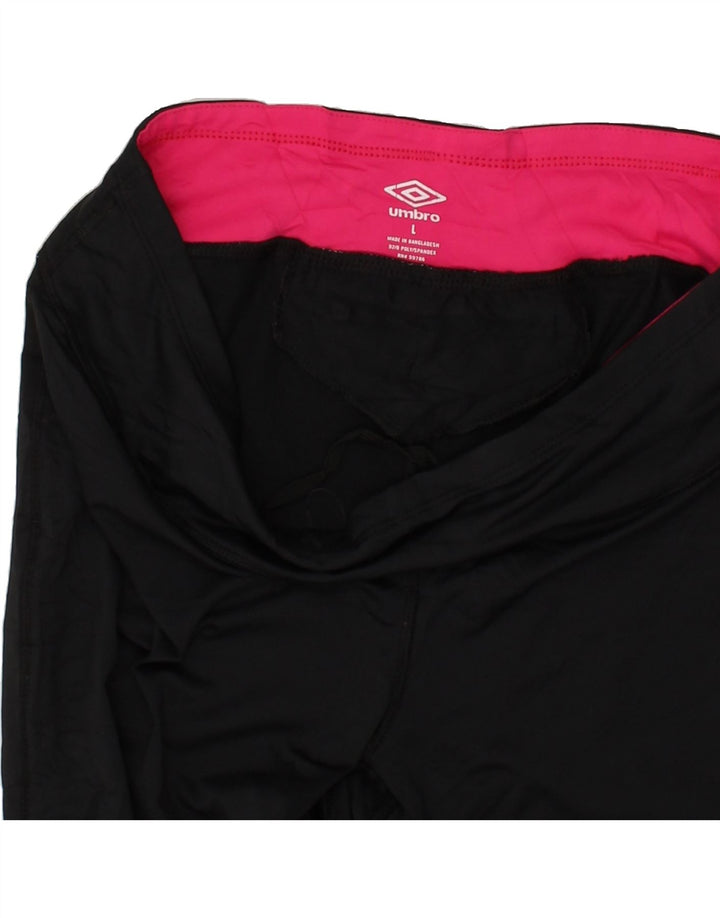 UMBRO Womens Leggings UK 16 Large Black Polyester Vintage Umbro and Second-Hand Umbro from Messina Hembry 