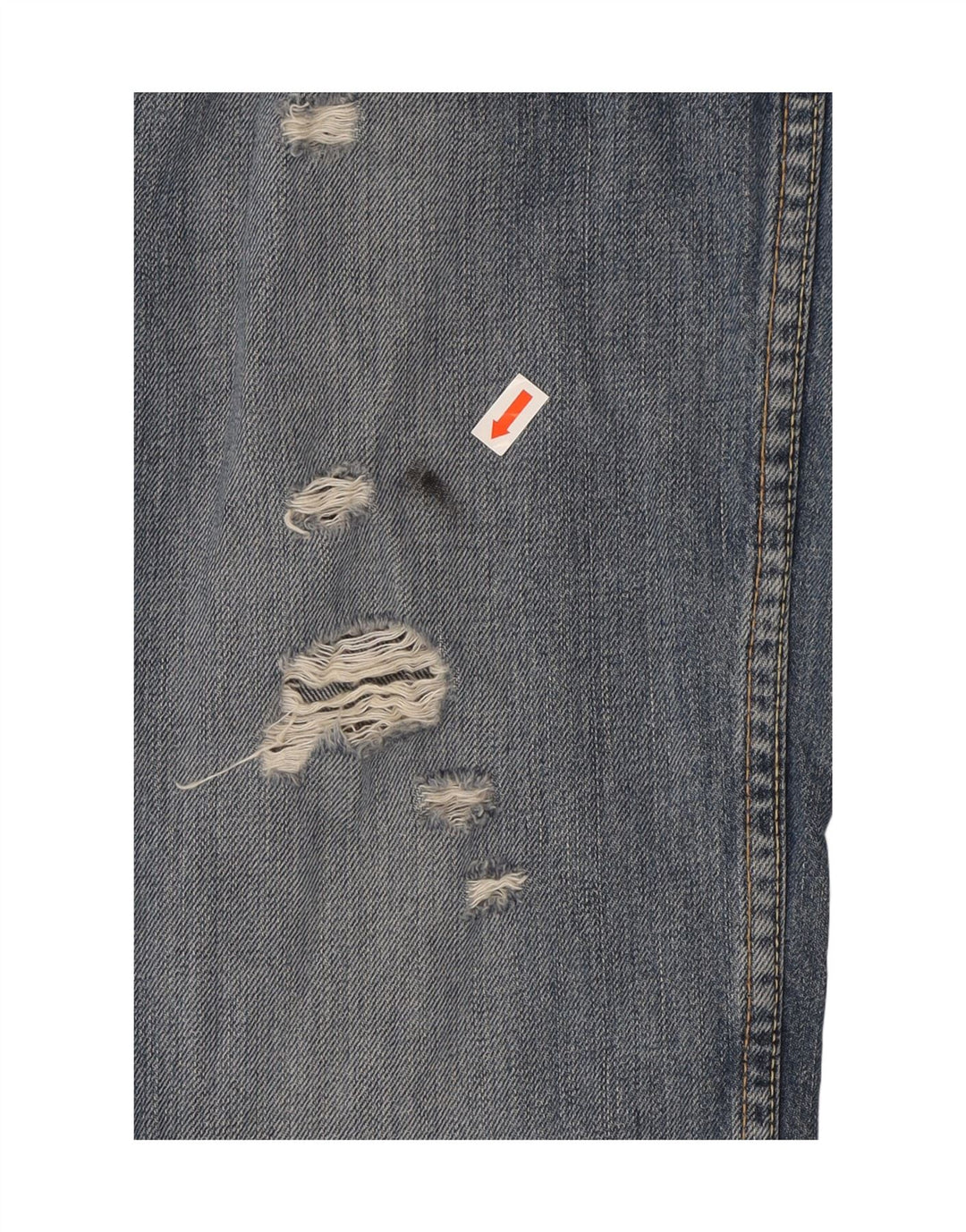 LEVI'S Womens Distressed Straight Jeans W29 L34 Blue Cotton Vintage Levi's and Second-Hand Levi's from Messina Hembry 