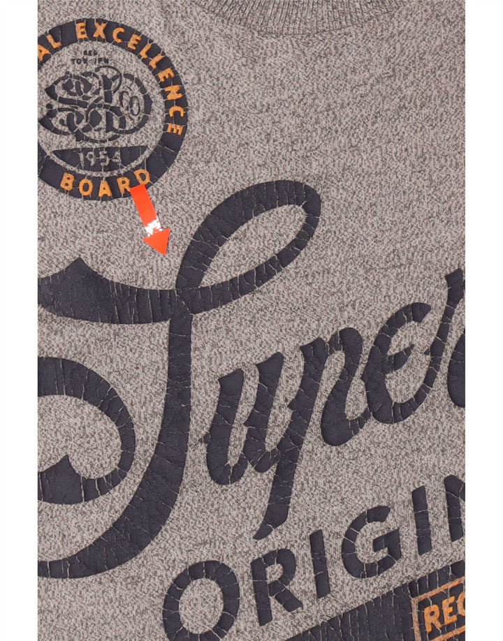 Tricou grafic pentru bărbați Superdry Top mare bumbac gri