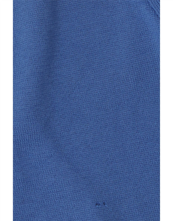 Pulover cardigan vintage pentru femei la dublu piept UK 16 Large Blue