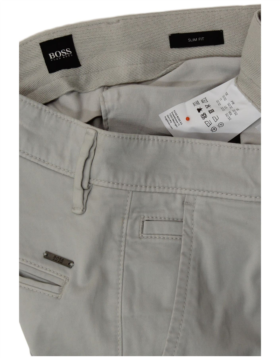 Pantaloni chino pentru femei HUGO BOSS Slim Fit L32 L29 bumbac gri