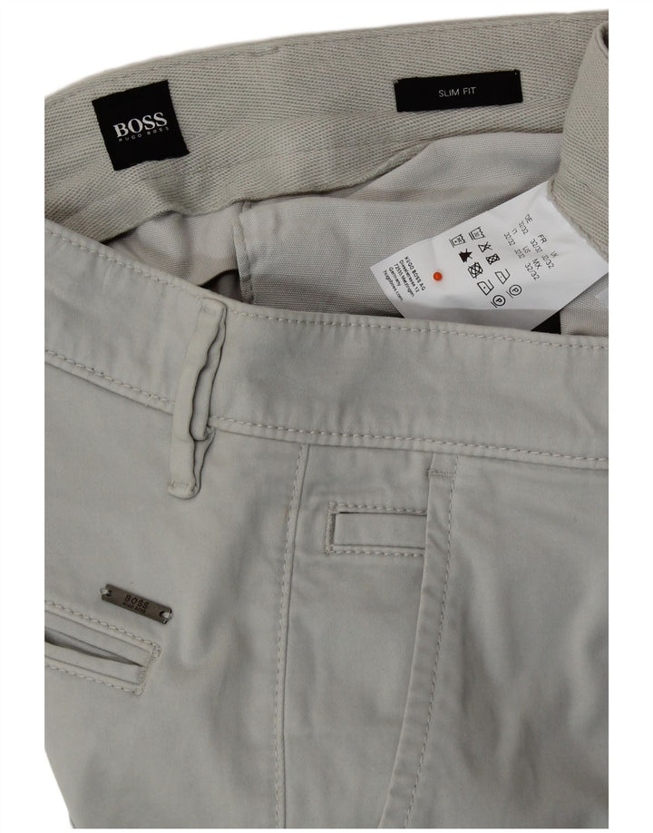 Pantaloni chino pentru femei HUGO BOSS Slim Fit L32 L29 bumbac gri