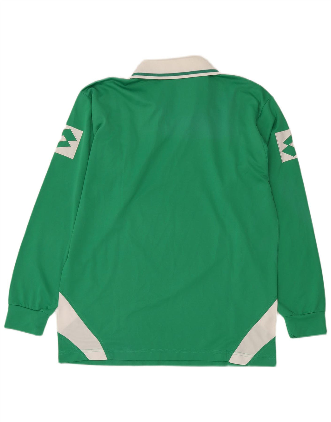 Tricou polo cu mânecă lungă LOTTO pentru bărbați, XL, verde, poliester color bloc