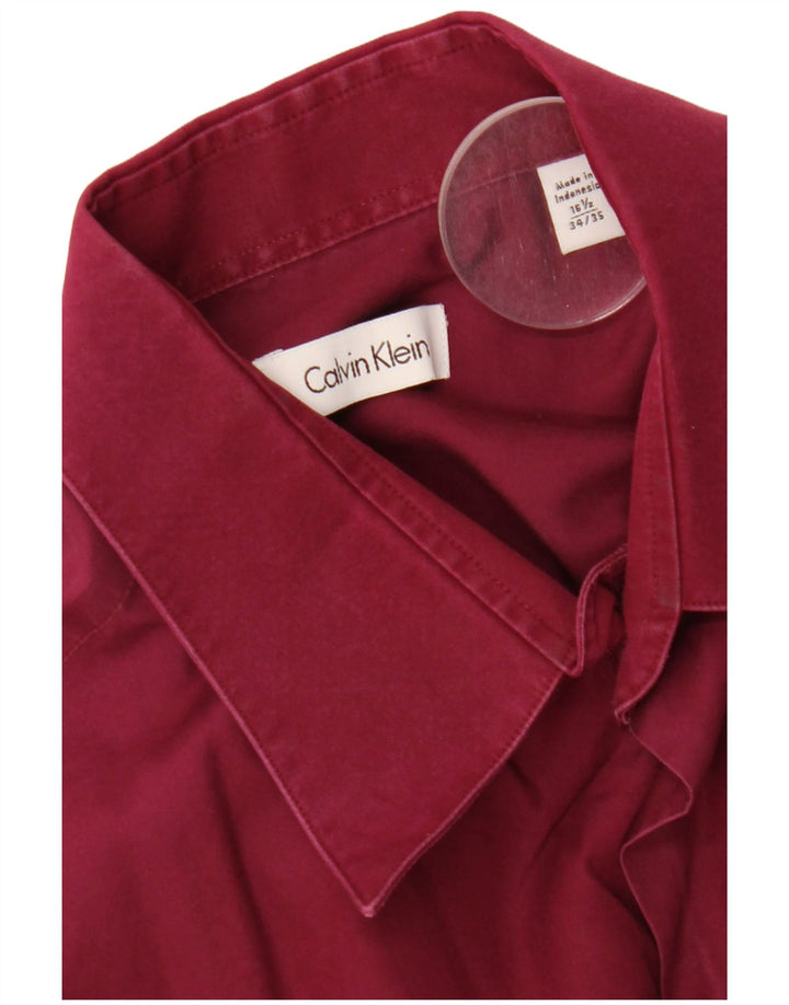 Cămașă pentru bărbați Calvin Klein Mărimea 16 1/2 Mare Bordeaux