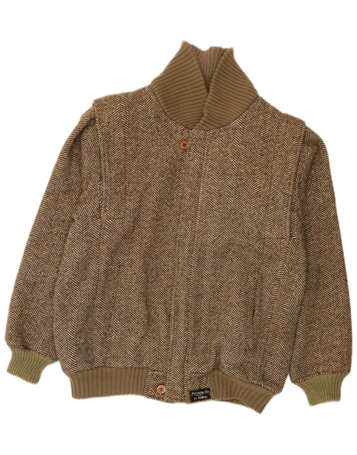 Jachetă bomber din tricot pentru bărbați Radici IT 50 Large Khaki Herringbone
