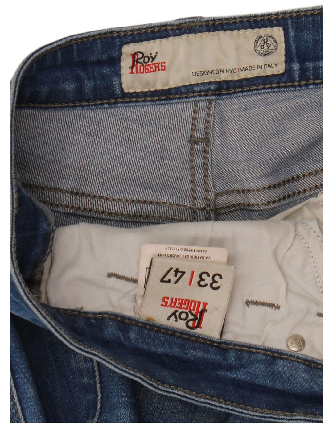 Blugi subțiri Roy Rogers pentru femei IT 47 Large W33 L32 Blue Bumbac