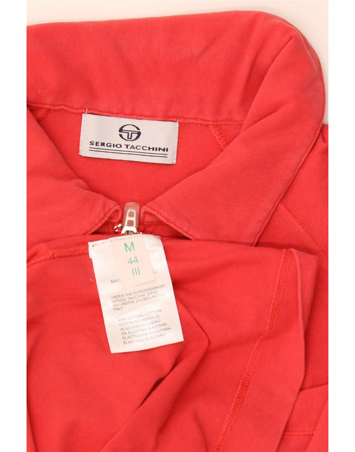Tricou polo Sergio Tacchini pentru femei UK 12, bumbac roșu mediu