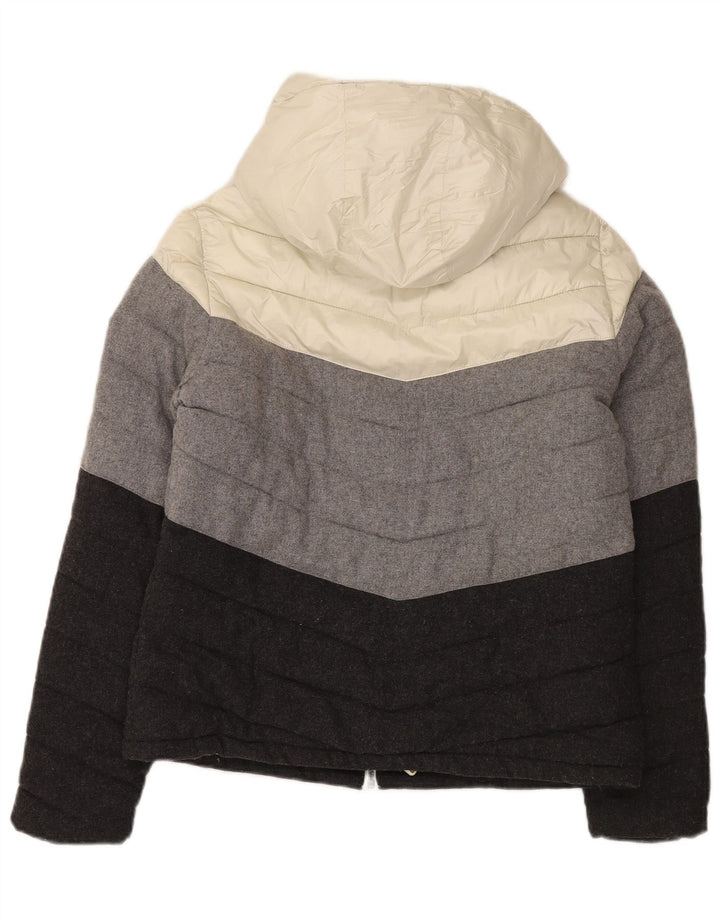 Jachetă căptușită cu glugă Superdry pentru femei UK 18 XL, multicoloră