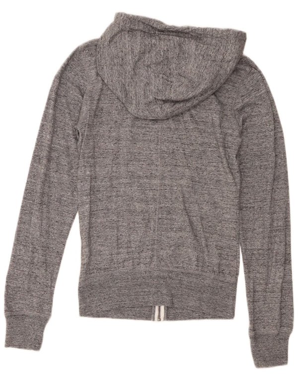 Pulover Nike pentru femei, cu fermoar, cu capota, UK 6 XS, bumbac cu pete gri