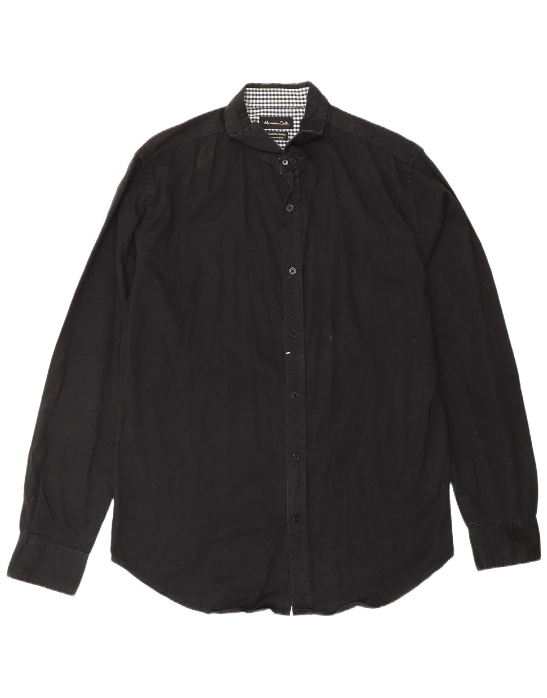 Cămașă Bărbați MASSIMO DUTTI EU 40 Bumbac Colorblock Mediu Negru