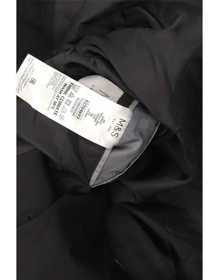 Jachetă pentru bărbați Marks & Spencer, scurtă, cu 2 nasturi, UK 40 Medium Black