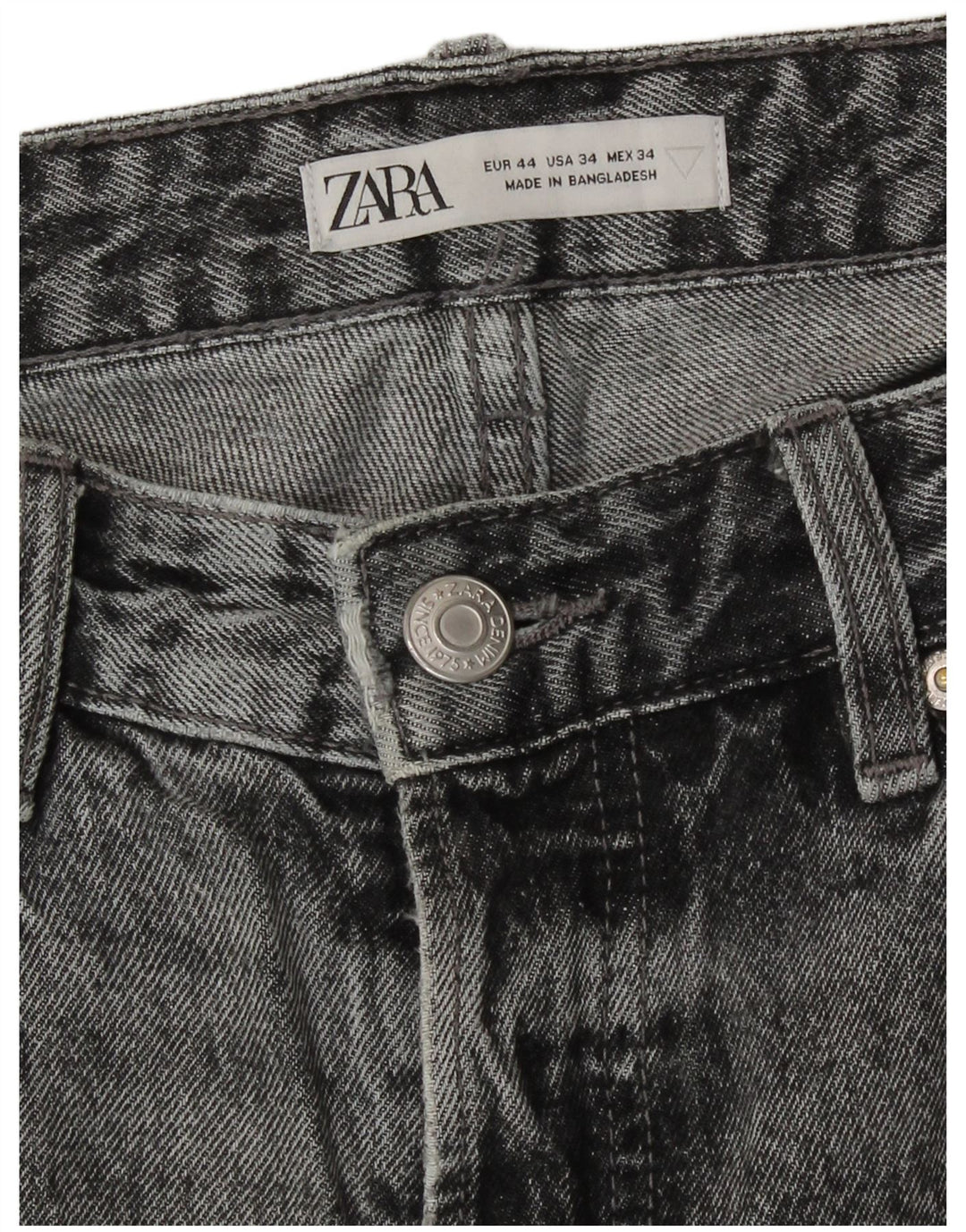 Blugi slim pentru bărbați Zara EU 44 Large W34 L27 Gri