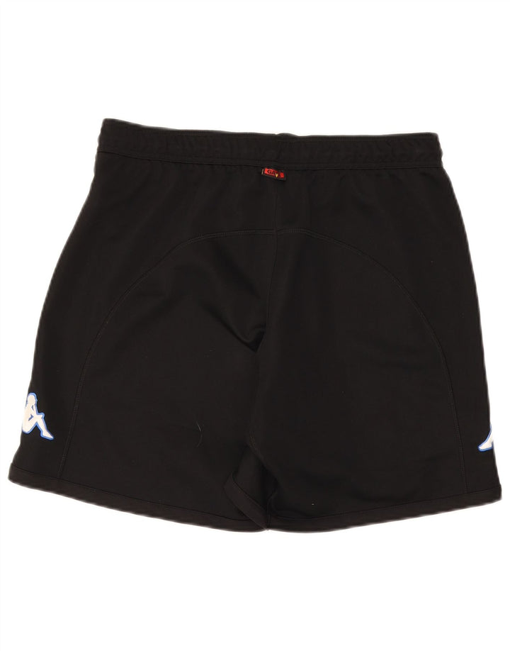 Pantaloni scurți sport grafic Kappa pentru bărbați, poliester mediu negru